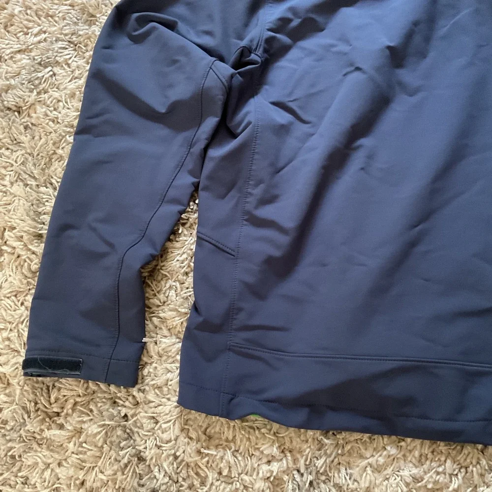 The North Face Mens Apex Bionic Softshell Jacket Navy Blue Green Full Zip Medium